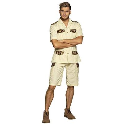 Boland 83882 Safari-kostuum voor heren, broek en overhemd voor heren, dierenverzorger, dierenverzorger, jungle, kostuum, carnaval, themafeest Boland 83882 Safari-kostuum voor heren, broek en overhemd voor heren, dierenverzorger, dierenverzorger, jungle, kostuum, carnaval, themafeest