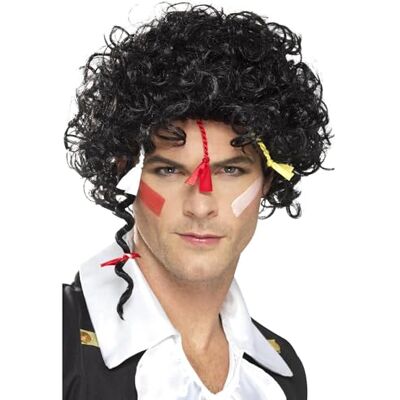Smiffys romantische pruik jaren 80 zwart Smiffys romantische pruik jaren 80 zwart