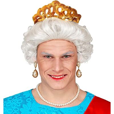 W WIDMANN MILANO Party Fashion 51640 pruik koningin grijs koningin nobel themafeest carnaval W WIDMANN MILANO Party Fashion 51640 pruik koningin grijs koningin nobel themafeest carnaval