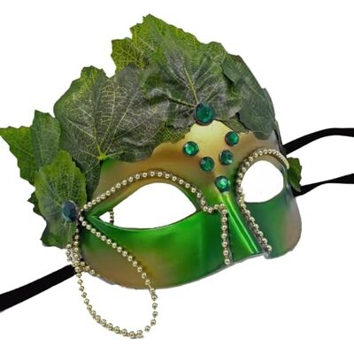 Smiffys Ninfa bosmasker met stoffen bladeren en sieraden Smiffys Ninfa bosmasker met stoffen bladeren en sieraden