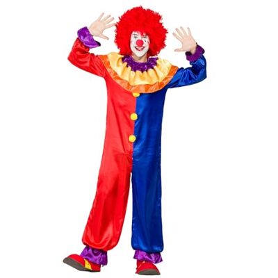 Boland Zeppy clownkostuum voor heren, 2-delig, carnavalskostuum voor themafeest of carnaval, circus clown Boland Zeppy clownkostuum voor heren, 2-delig, carnavalskostuum voor themafeest of carnaval, circus clown
