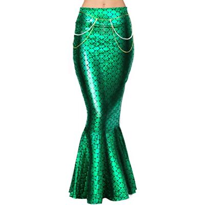 Spooktacular Creations voor volwassenen, metallic, hologram, glanzend, zeemeermin rok, rollenspel voor Halloween, kostuums, party, evenement, GROW, extra groot Spooktacular Creations voor volwassenen, metallic, hologram, glanzend, zeemeermin rok, rollenspel voor Halloween, kostuums, party, evenement, GROW, extra groot