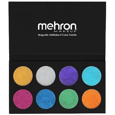 Mehron Paradise Makeup AQ palet met 8 kleuren (metallic), navulbaar palet met magnetische lichaams- en gezichtsverf, professionele make-up voor kostuums, SFX, Halloween en cosplay Mehron Paradise Makeup AQ palet met 8 kleuren (metallic), navulbaar palet met magnetische lichaams- en gezichtsverf, professionele make-up voor kostuums, SFX, Halloween en cosplay