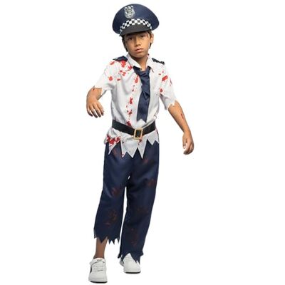 Boland Zombie politiekostuum voor kinderen, kinderkostuum, carnaval, Halloween, horrorpolitieagent Boland Zombie politiekostuum voor kinderen, kinderkostuum, carnaval, Halloween, horrorpolitieagent