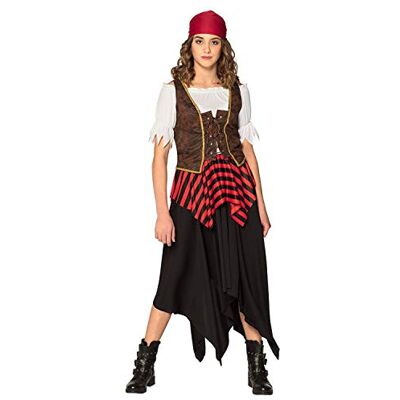 Boland Tornado piratenkostuum, jurk, korset, sjaal, piraat, blaas, kostuum, carnaval, themafeest Boland Tornado piratenkostuum, jurk, korset, sjaal, piraat, blaas, kostuum, carnaval, themafeest