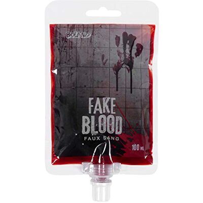 Boland 45159 Theaterbloed in zak, inhoud 100 ml, oplosbaar in water, nepbloed, wond, make-up, Halloween, carnaval, themafeest, theater, podium Boland 45159 Theaterbloed in zak, inhoud 100 ml, oplosbaar in water, nepbloed, wond, make-up, Halloween, carnaval, themafeest, theater, podium