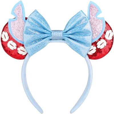 DRESHOW Muizenoren boog hoofdbanden pailletten party decoratie cosplay kostuum voor vrouwen Eén maat DRESHOW Muizenoren boog hoofdbanden pailletten party decoratie cosplay kostuum voor vrouwen Eén maat