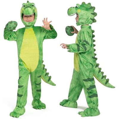 Spooktacular Creations Halloween kinderen, oranje, dinosaurus, T-Rex, realistisch kostuum voor kinderen, kleine Halloween, truc of behandeling (peuter (3-4 jaar)) Spooktacular Creations Halloween kinderen, oranje, dinosaurus, T-Rex, realistisch kostuum voor kinderen, kleine Halloween, truc of behandeling (peuter (3-4 jaar))