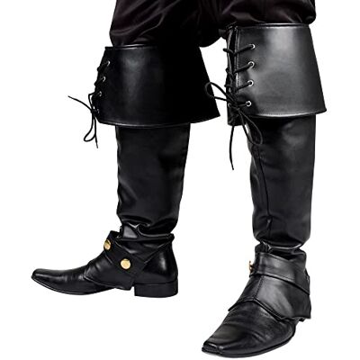 Boland Zwarte piraat overlaarzen kostuum accessoires musketier Boland Zwarte piraat overlaarzen kostuum accessoires musketier