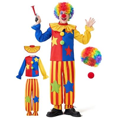 Spooktacular Creations Regenboog Circus Clownkostuum voor kinderen, uniseks, maat L Spooktacular Creations Regenboog Circus Clownkostuum voor kinderen, uniseks, maat L