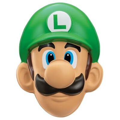 Disguise Super Mario 13384 Luigi masker voor volwassenen, groen, één maat Disguise Super Mario 13384 Luigi masker voor volwassenen, groen, één maat