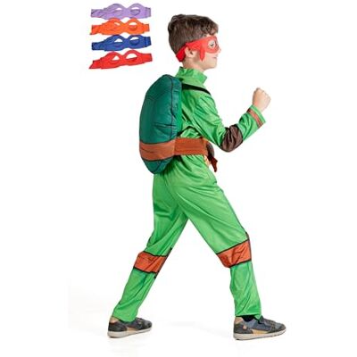 Ciao Schildpad Ninja Turtles kinderkostuum origineel TMNT Teenage Mutant Ninja Turtles (maat 5-7 jaar) met gevoerde schaal en verwisselbaar masker Ciao Schildpad Ninja Turtles kinderkostuum origineel TMNT Teenage Mutant Ninja Turtles (maat 5-7 jaar) met gevoerde schaal en verwisselbaar masker