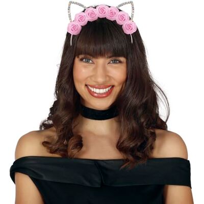 FIESTAS GUIRCA Haarband met bloemen in de vorm van een kat voor volwassenen FIESTAS GUIRCA Haarband met bloemen in de vorm van een kat voor volwassenen