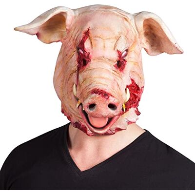 Boland Halloween latex masker horror varken roze Boland Halloween latex masker horror varken roze