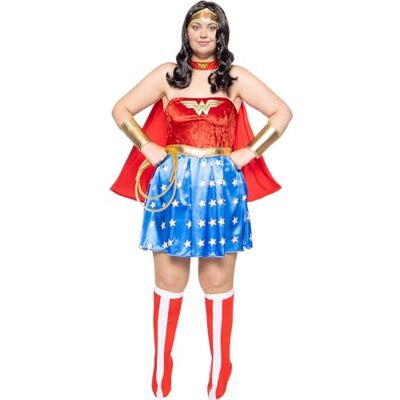 Funidelia Wonder Woman Sexy kostuum voor dames, superhelden, DC Comics, Justice League of America Kostuum voor volwassenen en accessoires voor Halloween, carnaval en feesten. Maat XL Funidelia Wonder Woman Sexy kostuum voor dames, superhelden, DC Comics, Justice League of America Kostuum voor volwassenen en accessoires voor Halloween, carnaval en feesten. Maat XL
