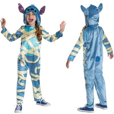 Disney Lilo & Stitch-kostuum voor kinderen mummie maat XS (3 tot 4 jaar) Officiële licentie kostuum blauwe overall met capuchon outfit voor carnaval en kostuumfeesten Disney Lilo & Stitch-kostuum voor kinderen mummie maat XS (3 tot 4 jaar) Officiële licentie kostuum blauwe overall met capuchon outfit voor carnaval en kostuumfeesten