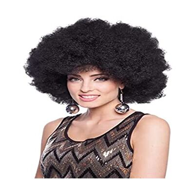 Folat Zwarte Afro pruik, XXL, 26840, zwart Folat Zwarte Afro pruik, XXL, 26840, zwart