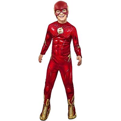 RUBIE'S The Flash Klassiek kinderkostuum met laarzenovertrek en masker voor carnaval, Kerstmis, verjaardag, feest en Halloween RUBIE'S The Flash Klassiek kinderkostuum met laarzenovertrek en masker voor carnaval, Kerstmis, verjaardag, feest en Halloween