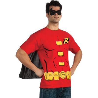 RUBIE'S Officieel Robin T-shirt voor volwassenen, maat M RUBIE'S Officieel Robin T-shirt voor volwassenen, maat M