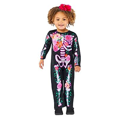 amscan 9914794 Skeletkostuum voor kinderen van 2 tot 3 jaar, meisjes, meerkleurig, jaar amscan 9914794 Skeletkostuum voor kinderen van 2 tot 3 jaar, meisjes, meerkleurig, jaar