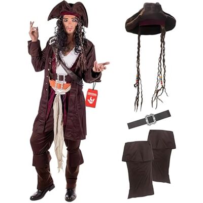 Fun Shack Piratenkostuum voor heren, piratenkostuum voor heren, kostuum film en serie voor volwassenen, kostuum voor volwassenen, carnaval, Halloween-kostuum, XL Fun Shack Piratenkostuum voor heren, piratenkostuum voor heren, kostuum film en serie voor volwassenen, kostuum voor volwassenen, carnaval, Halloween-kostuum, XL