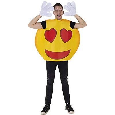 Dress Up America Smiley Heart Emoji-kostuum voor volwassenen, eenheidsmaat Dress Up America Smiley Heart Emoji-kostuum voor volwassenen, eenheidsmaat