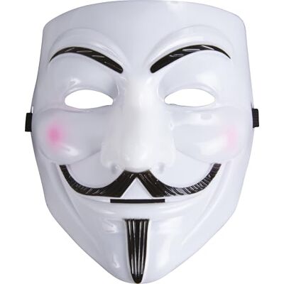 P'tit Clown 23520 Anoniem Hard Volwassen Masker Wit P'tit Clown 23520 Anoniem Hard Volwassen Masker Wit
