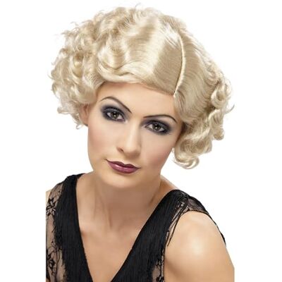 Smiffys Smiffy's voor dames, 20 golvende blond, korte en golvende pruiken, voor jaar, blond, Eén maat EU Smiffys Smiffy's voor dames, 20 golvende blond, korte en golvende pruiken, voor jaar, blond, Eén maat EU
