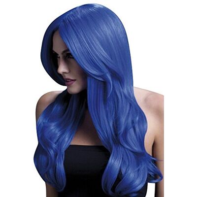 Smiffys Fever Khloe Wig, Neon Blue, Long Wave met Center Parting, 66 cm Smiffys Fever Khloe Wig, Neon Blue, Long Wave met Center Parting, 66 cm