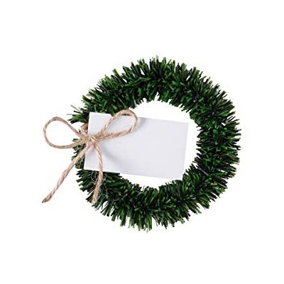 Ginger Ray 4 stuks rustieke kerstkrans naambordje Ginger Ray 4 stuks rustieke kerstkrans naambordje