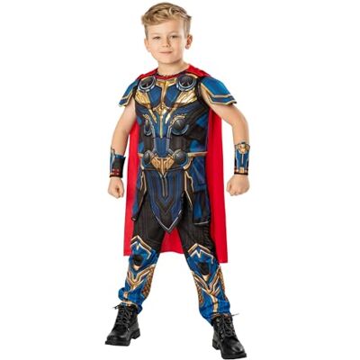 RUBIE'S 3013615-6000 3013385-6 Thor Love & Thunder Deluxe kinderkostuum, meerkleurig, 5-6 jaar RUBIE'S 3013615-6000 3013385-6 Thor Love & Thunder Deluxe kinderkostuum, meerkleurig, 5-6 jaar