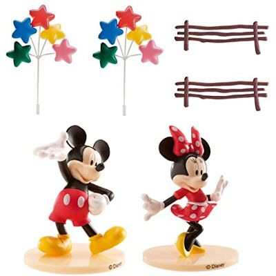 dekora Mickey en Minnie taartdecoratieset, meerkleurig, één maat dekora Mickey en Minnie taartdecoratieset, meerkleurig, één maat