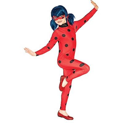 RUBIE'S Miraculous Ladybug officieel oogmasker en oogmasker voor kinderen, superhelden, maat M, 5-6 jaar RUBIE'S Miraculous Ladybug officieel oogmasker en oogmasker voor kinderen, superhelden, maat M, 5-6 jaar
