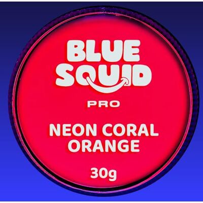 Blue Squid PRO Professionele gezichtsverf op waterbasis voor unieke taart, SFX make-up voor kinderen en volwassenen, Halloween-verf voor kinderen en kinderen, neon koraaloranje, 30 g Blue Squid PRO Professionele gezichtsverf op waterbasis voor unieke taart, SFX make-up voor kinderen en volwassenen, Halloween-verf voor kinderen en kinderen, neon koraaloranje, 30 g