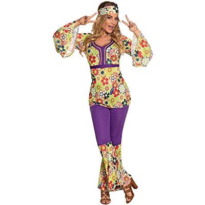 Boland 10103046 BOL83841 83841 Hippie-kostuum voor dames, meerkleurig, M, meerkleurig, M Boland 10103046 BOL83841 83841 Hippie-kostuum voor dames, meerkleurig, M, meerkleurig, M