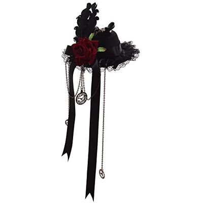 GRACEART Victoriaanse Mini Hoed Schedel Doorzicht, A, S GRACEART Victoriaanse Mini Hoed Schedel Doorzicht, A, S
