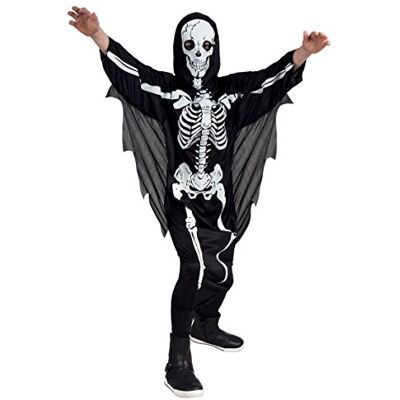 Boland 78074 kinderkostuum Scary skelet zwart maat 158 Boland 78074 kinderkostuum Scary skelet zwart maat 158