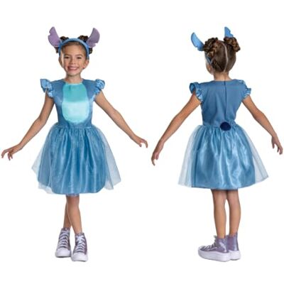 Disney Lilo & Stitch-kostuum voor kinderen, blauwe jurk met haarband, Stitch-oren, maat S (2T/18-24 maanden), officiële licentie, kostuum voor Halloween, verjaardag of verkleedfeest Disney Lilo & Stitch-kostuum voor kinderen, blauwe jurk met haarband, Stitch-oren, maat S (2T/18-24 maanden), officiële licentie, kostuum voor Halloween, verjaardag of verkleedfeest