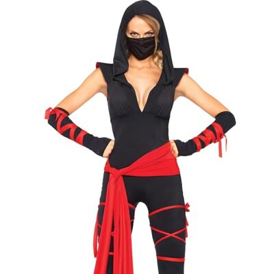 Leg Avenue Ninja Volwassen maat kostuum voor dames, rood, maat S Leg Avenue Ninja Volwassen maat kostuum voor dames, rood, maat S