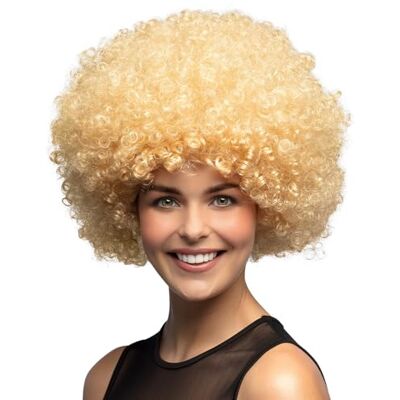 Boland Krullende pruik voor volwassenen, kort synthetisch haar, pruik voor carnaval, Halloween en JGA, carnavalskostuum accessoire Boland Krullende pruik voor volwassenen, kort synthetisch haar, pruik voor carnaval, Halloween en JGA, carnavalskostuum accessoire