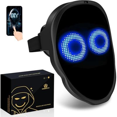 megoo Led-masker met Bluetooth, programmeerbaar, voor cosplay, party, coolste led-masker (AA-batterij) megoo Led-masker met Bluetooth, programmeerbaar, voor cosplay, party, coolste led-masker (AA-batterij)