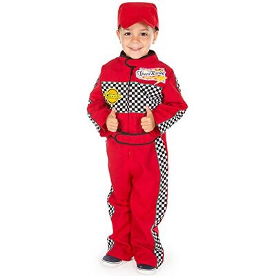 Pretend to Bee Racerpilotenkostuum voor kinderen, pet en kostuum, rood, 5-7 jaar Pretend to Bee Racerpilotenkostuum voor kinderen, pet en kostuum, rood, 5-7 jaar