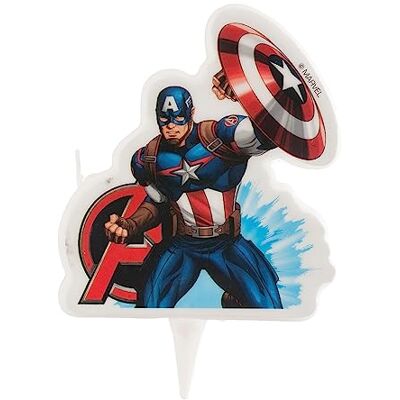 dekora 346185 kaars figuur 2D Captain America 7,5 cm dekora 346185 kaars figuur 2D Captain America 7,5 cm