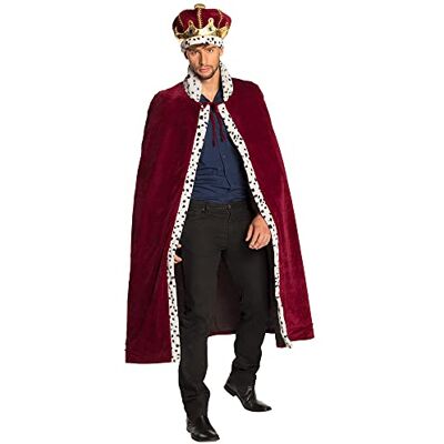 Boland 36104 Majesteit kostuum hoed en mantel koninklijk volwassenen kroon en cape pluche carnaval themafeest Boland 36104 Majesteit kostuum hoed en mantel koninklijk volwassenen kroon en cape pluche carnaval themafeest