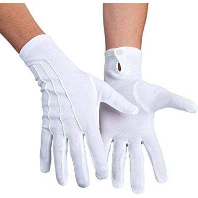 Boland 03081 XL handschoenen wit met drukknop Eén maat volwassenen borduurwerk handrug Kerstmis Sinterklaas carnaval Halloween themafeest kostuum theater Boland 03081 XL handschoenen wit met drukknop Eén maat volwassenen borduurwerk handrug Kerstmis Sinterklaas carnaval Halloween themafeest kostuum theater