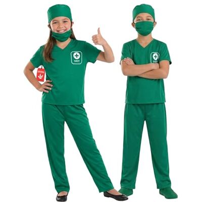 Fun Shack Dierenartskostuum voor kinderen, dokters- en dokterskostuum, ideaal voor carnaval en feesten, M Fun Shack Dierenartskostuum voor kinderen, dokters- en dokterskostuum, ideaal voor carnaval en feesten, M