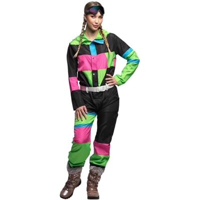 Boland Skikostuum voor dames, carnavalskostuum voor themafeest, Halloween of carnaval, jaren 80-kostuum Boland Skikostuum voor dames, carnavalskostuum voor themafeest, Halloween of carnaval, jaren 80-kostuum