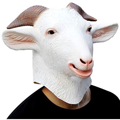 CreepyParty Halloween kostuum party latex masker dier geit schapen CreepyParty Halloween kostuum party latex masker dier geit schapen