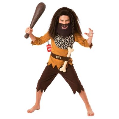 Fun Shack Cro-magnon-kostuum voor jongens, Cro-magnon-kostuum voor kinderen, grotkostuum voor kinderen, grotkostuum voor kinderen, carnavalskostuum voor kinderen, maat M, L, XL Fun Shack Cro-magnon-kostuum voor jongens, Cro-magnon-kostuum voor kinderen, grotkostuum voor kinderen, grotkostuum voor kinderen, carnavalskostuum voor kinderen, maat M, L, XL