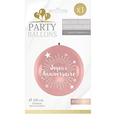 STC Reuzenballon 100 cm "Happy Birthday" roségoud STC Reuzenballon 100 cm "Happy Birthday" roségoud